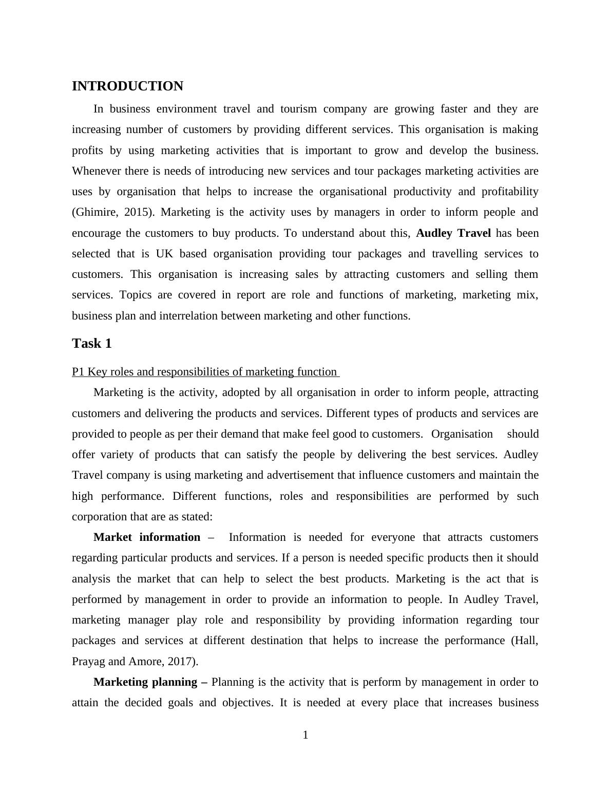 Marketing Essentials for Travel and Tourism