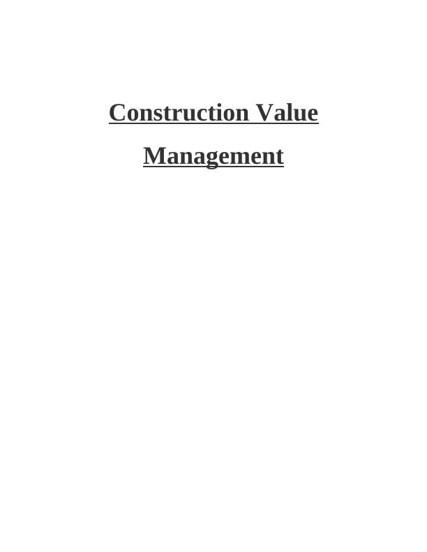 Construction Value Management_1