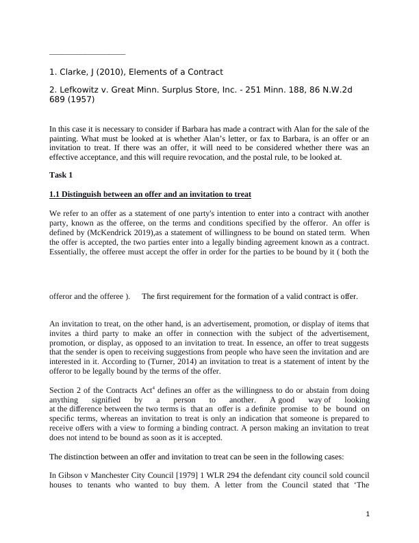 Contract Law: Offer and Acceptance in Mr. Wilson's Case_2