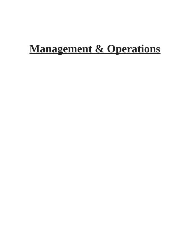 Management & Operations - TXO system Ltd Assignment_1