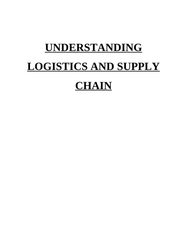 logistics and supply chain management assignment