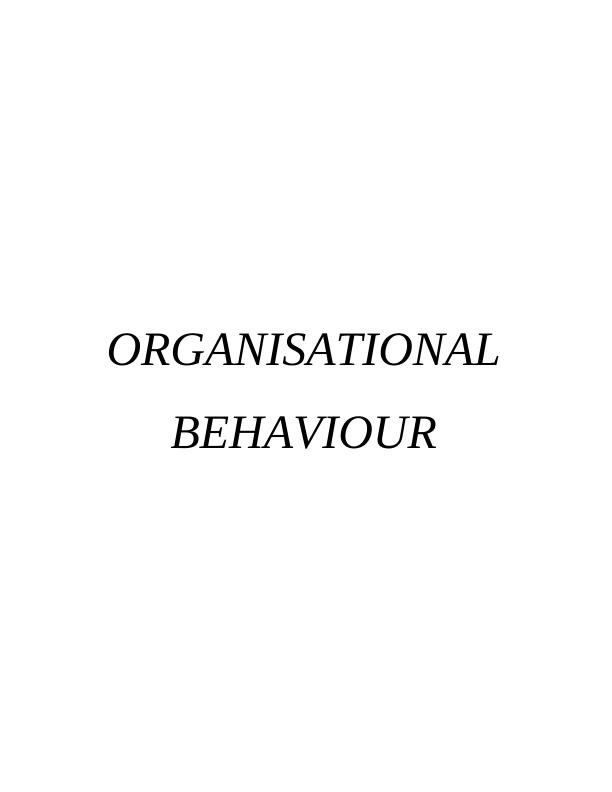 Structure Culture Organizations and Behavior Assignment_1