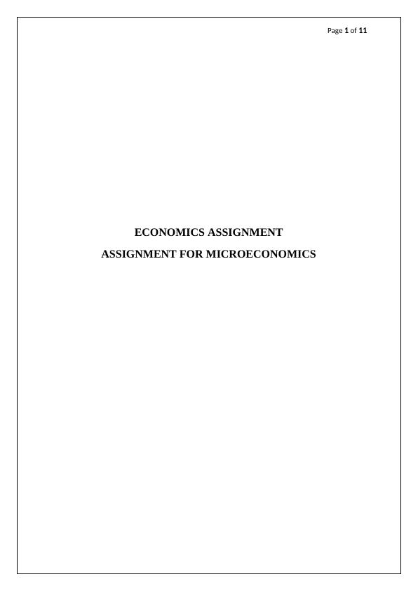 Assignment for Micro Economics_1
