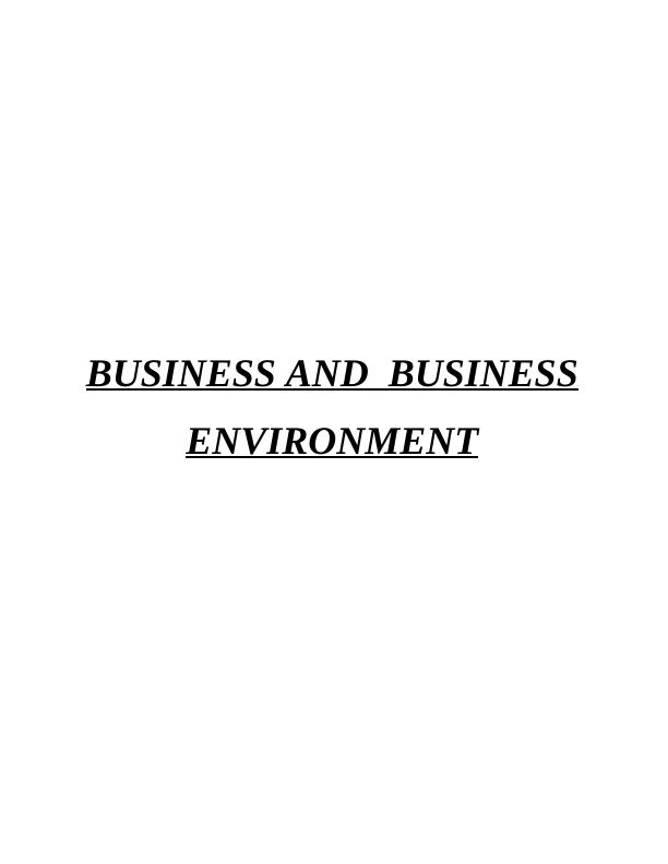 Business Environment Assignment- BBC_1
