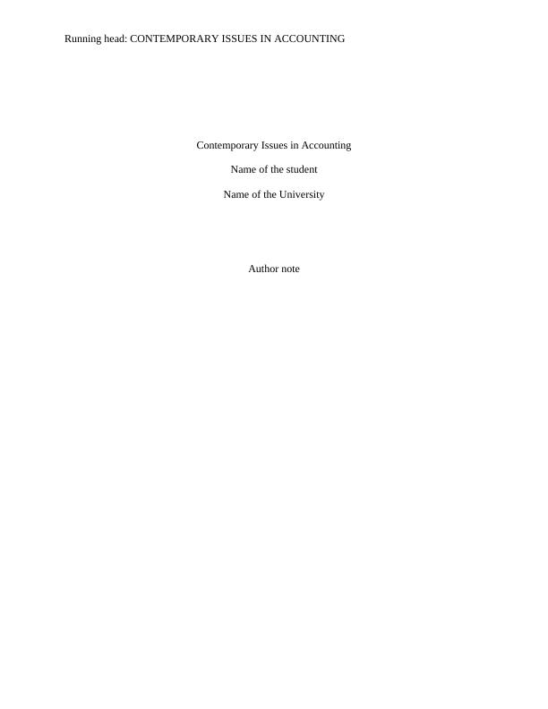 Assignment Contemporary Issues in Accounting_1