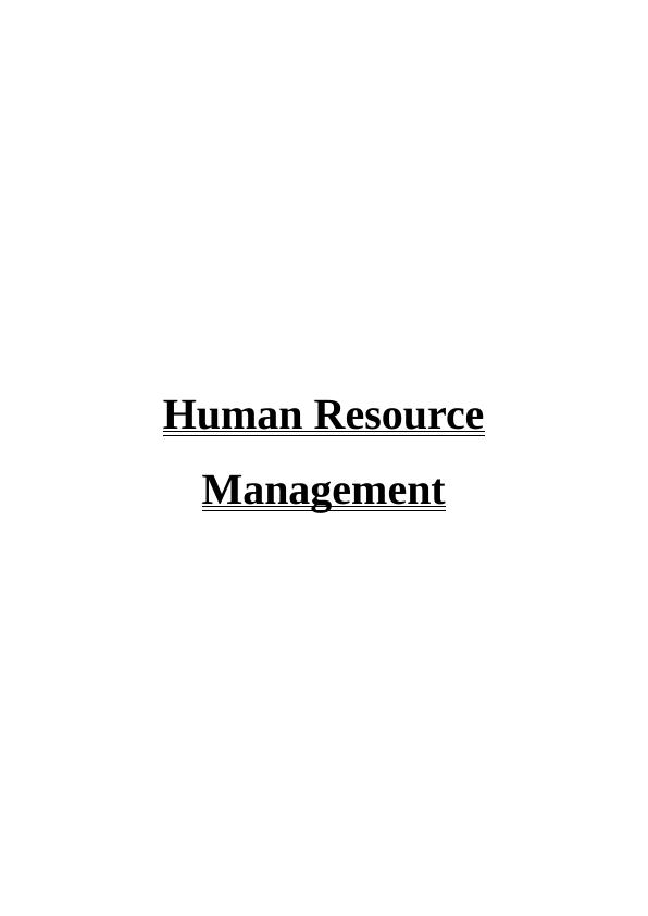 Human Resource Management - Posh Nosh Limited Assignment_1