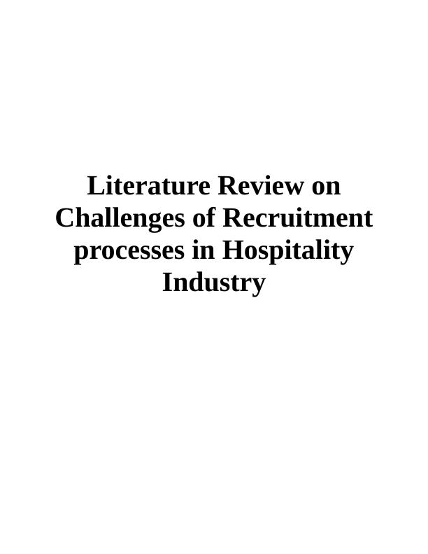 Challenges of Recruitment Processes in Hospitality Industry_1
