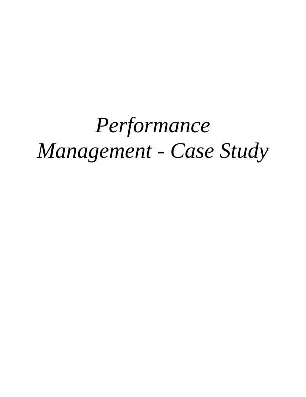 ethics in performance management case study