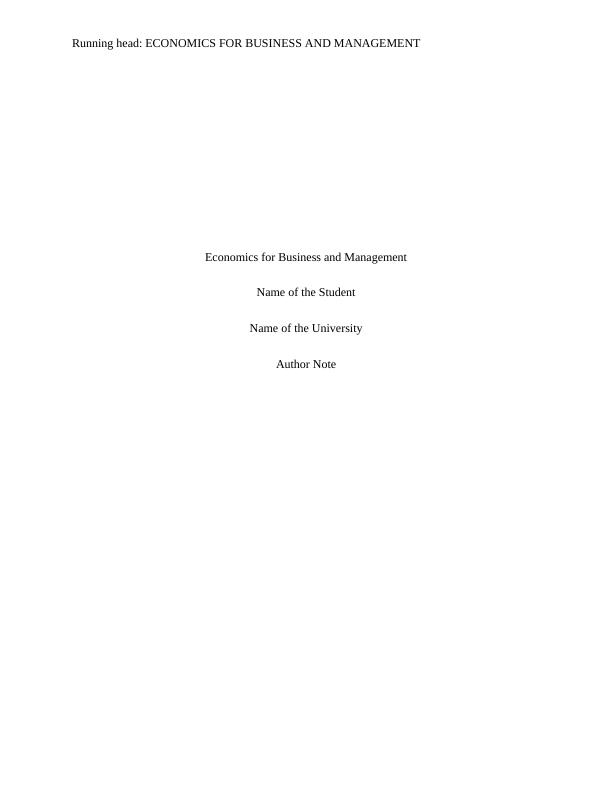 Economics For Business And Management_1