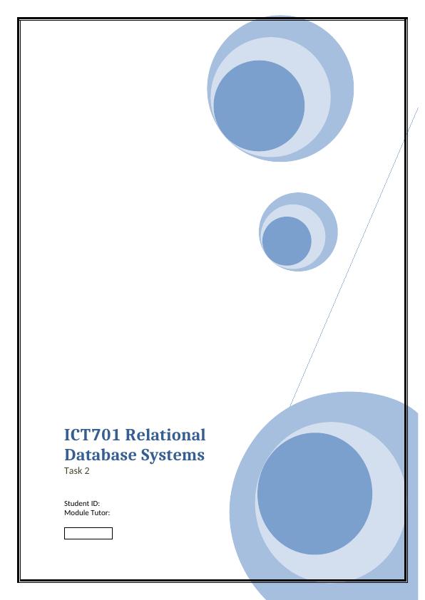 ICT701 Relational Database Systems_1