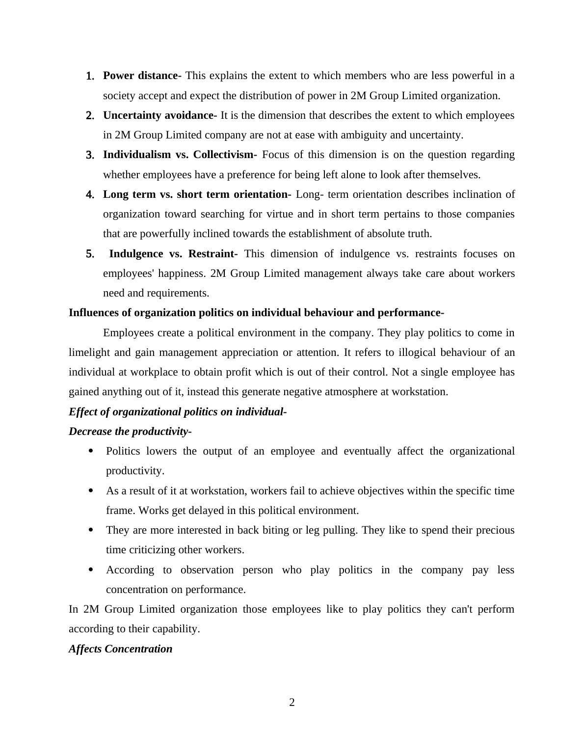 UNIT 12 Organisational Behaviour Assignment - 2M Group Limited_4