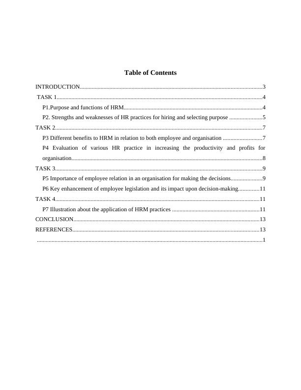 HRM. Table of Contents INTRODUCTION...................._2