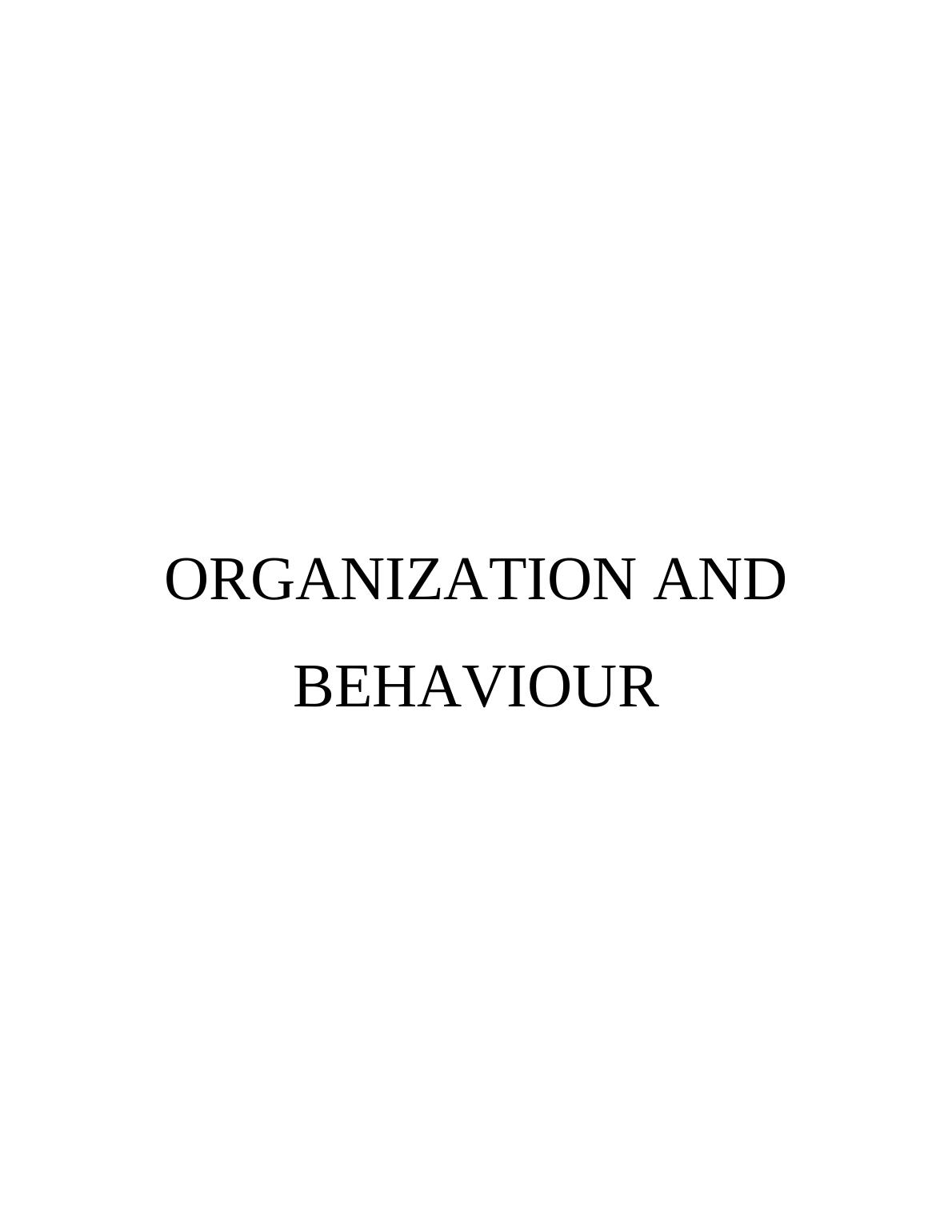 Organizational Behaviour in CAPCO company - Report_1