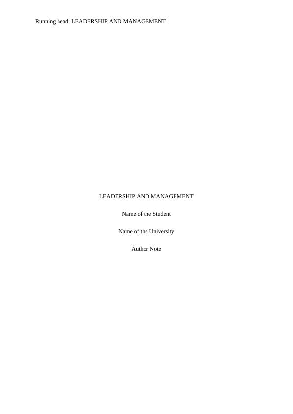 LEADERSHIP      AND MANAGEMENT_1