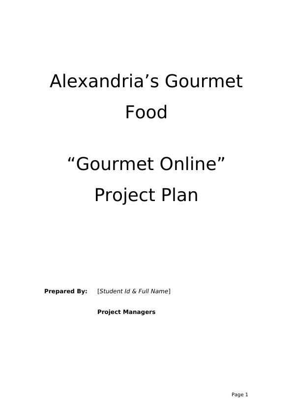 Gourmet Online Assignment_1
