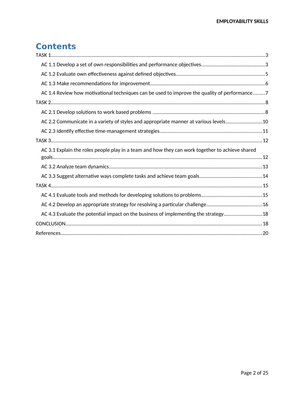 assignment on self management