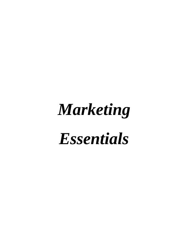 Marketing Essentials Assignment | Cadbury organisation_1
