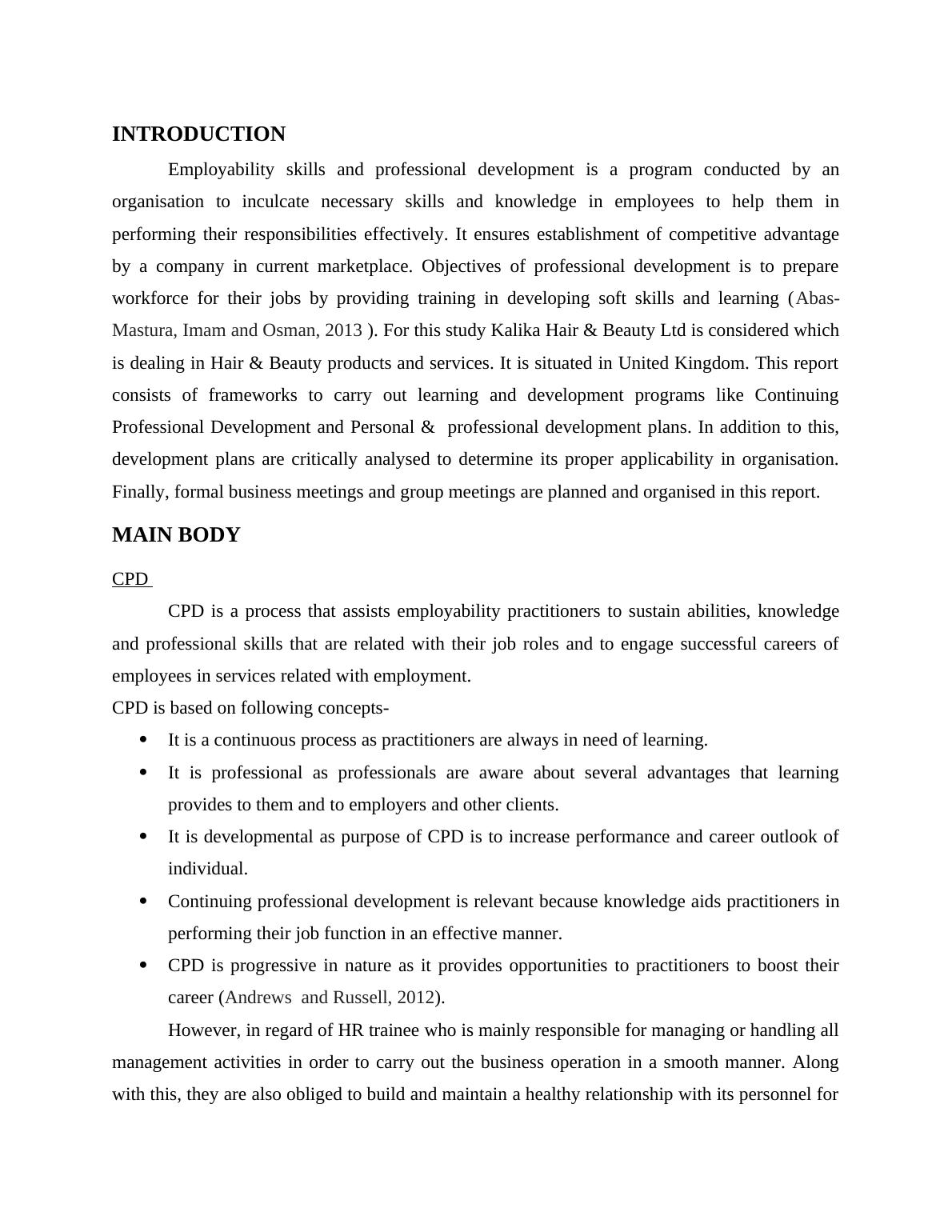 Pdf Employability Skills And Professional Development