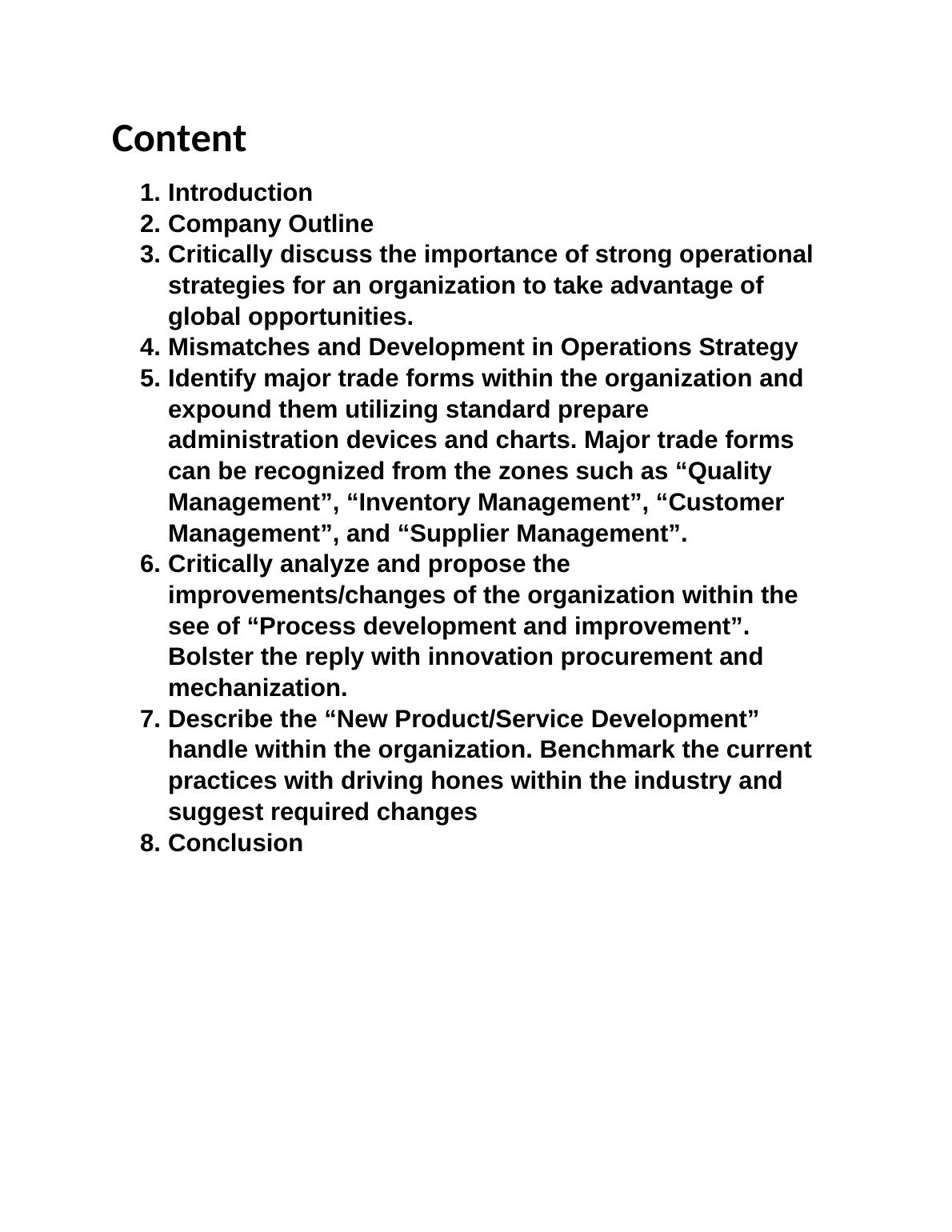 Mismatches and Development in Operations Strategy_2