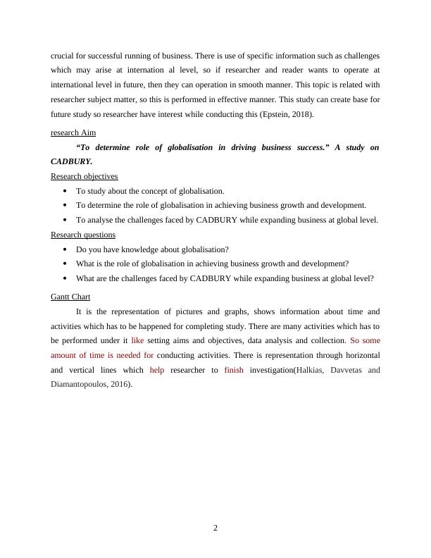 Research Project Assignment - Role of Globalisation in Business Success_7