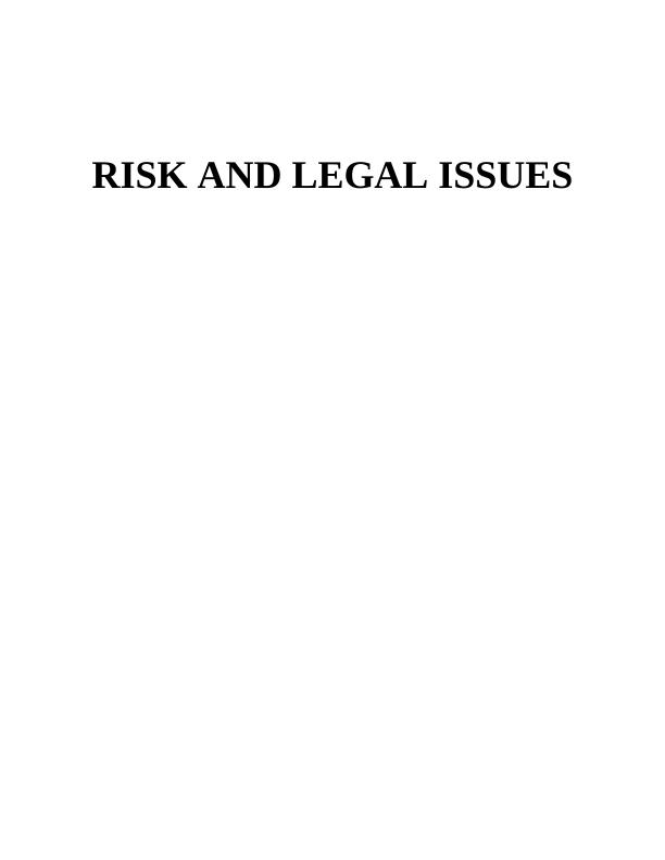 Risk and Legal Issues Assignment_1