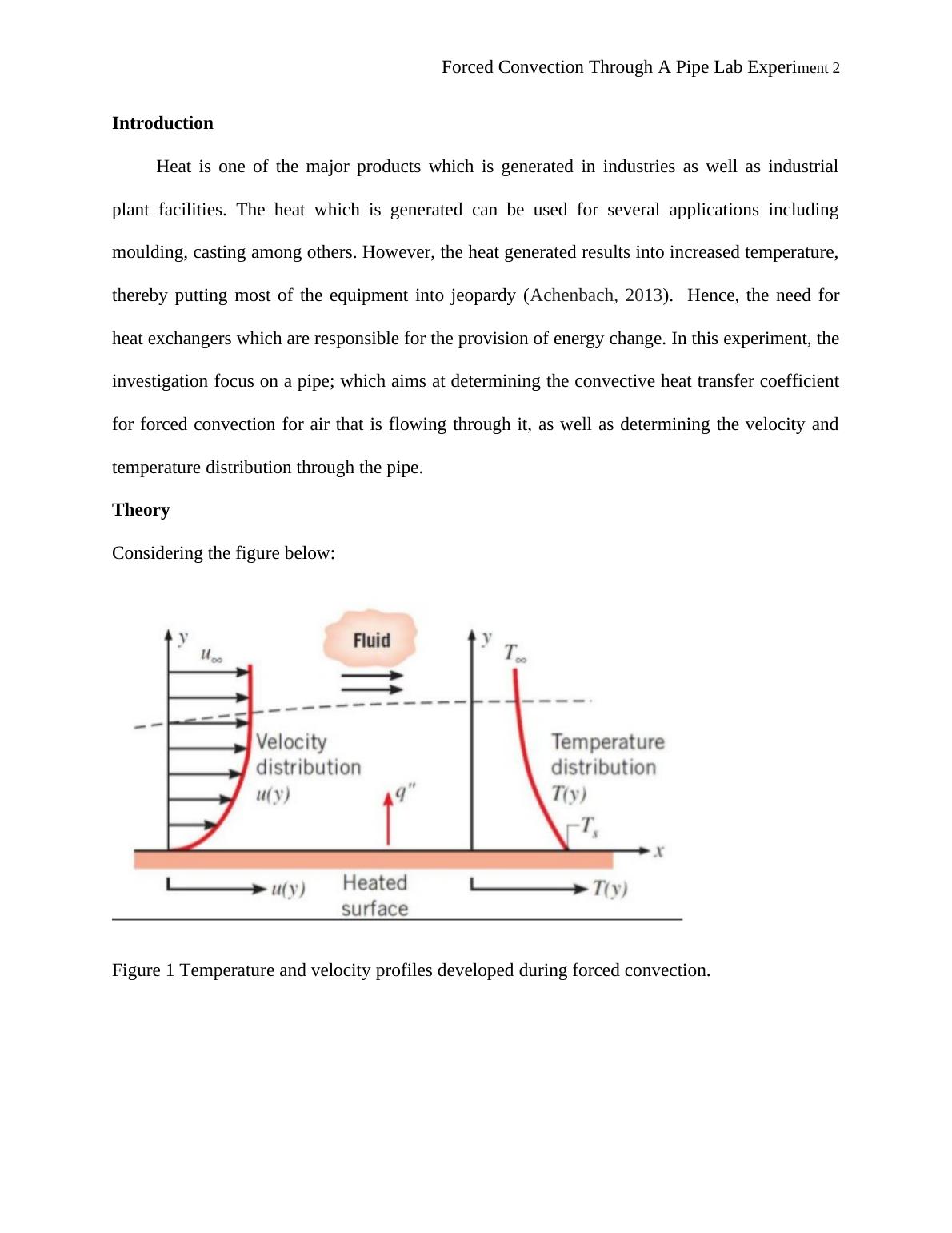 forced convection heat transfer experiment calculations