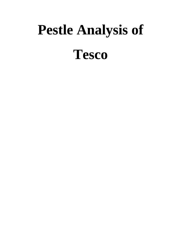 Pestle Analysis of Tesco_1