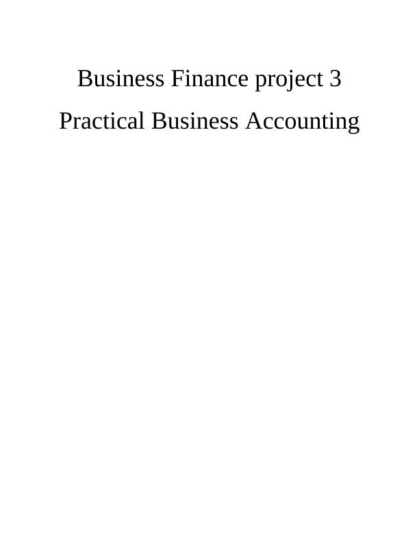 Business's Accounting and Finance_1