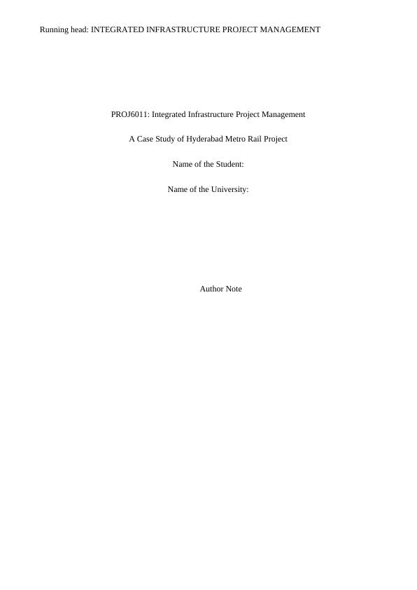 Integrated Infrastructure Project Management_1