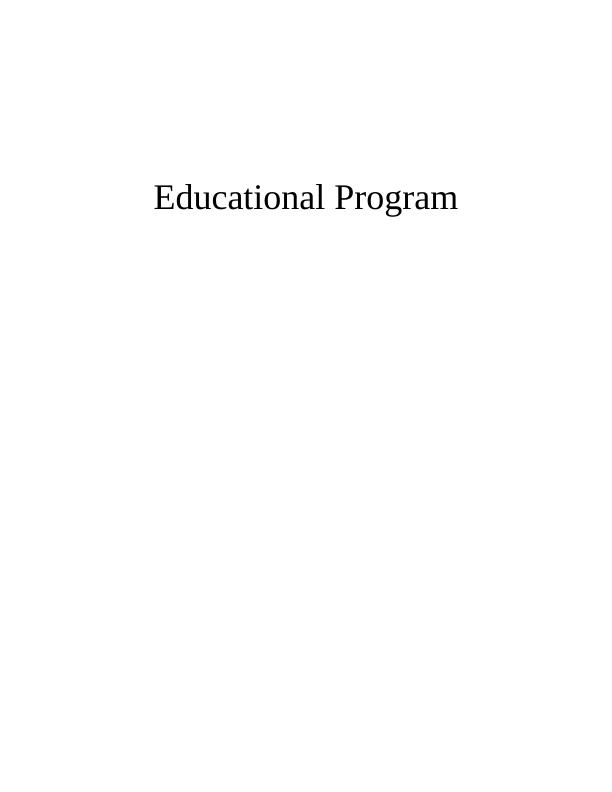 Report on Educational Program_1