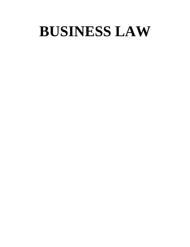 (PDF) Business Law : Assignment_1