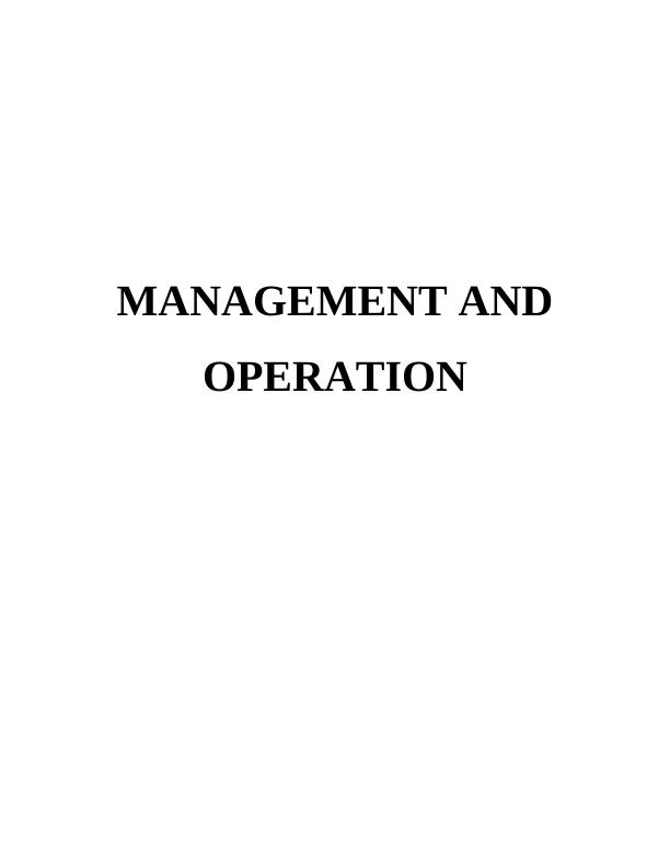 Operational Management and Operation Introduction_1