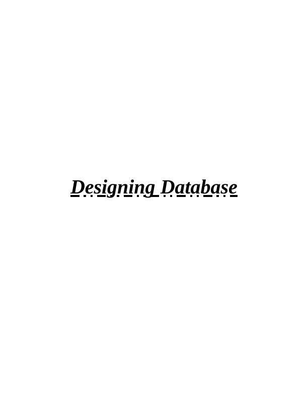 Designing Database_1