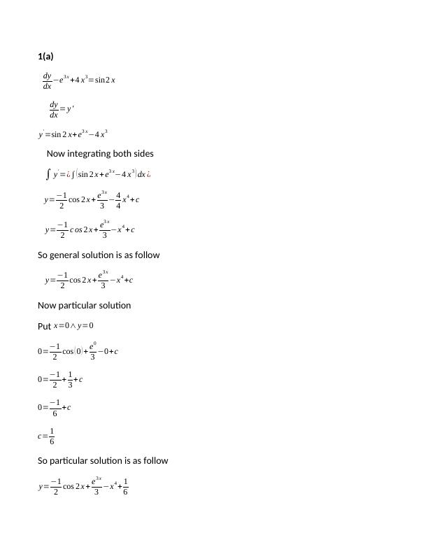 Solving Differential Equations: Mathematical Solutions for Various Equations_1