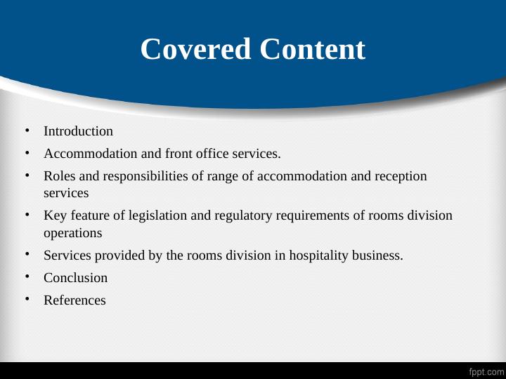 Room Division: Introduction, Accommodation and Front Office Services_2