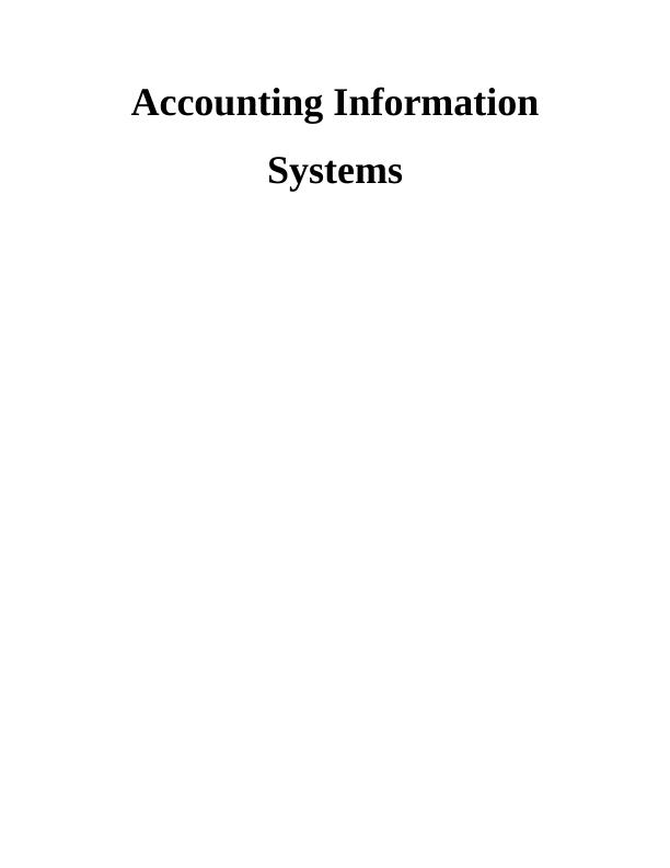 Accounting Information Systems Sample Assignment_1