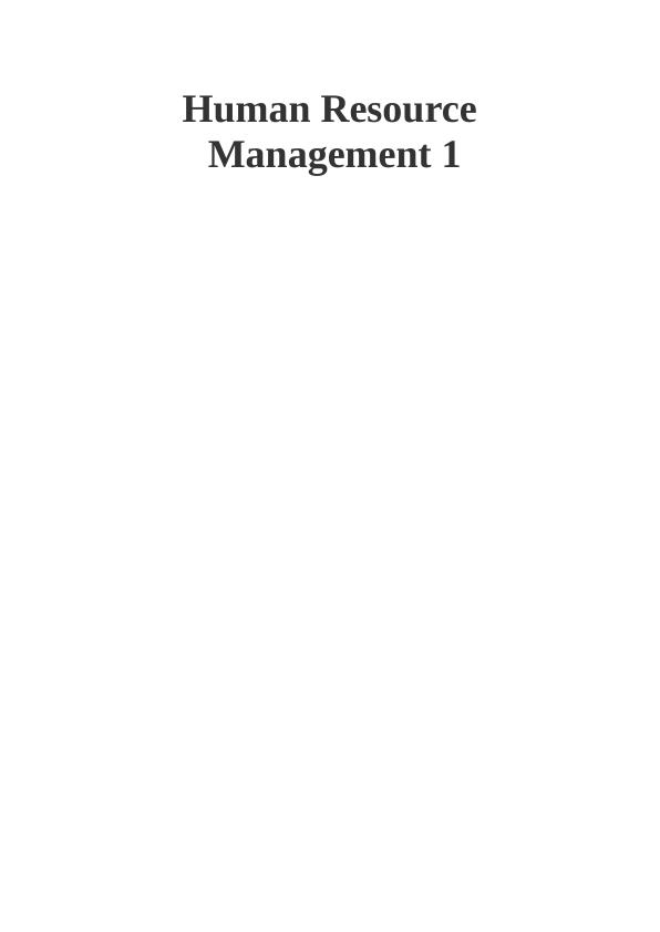 Strategic Human Resource Management | SHRM_1