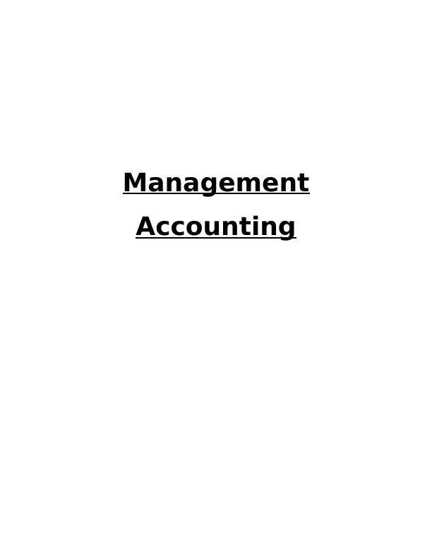 Management Accounting: Cost Classification and Analysis_1