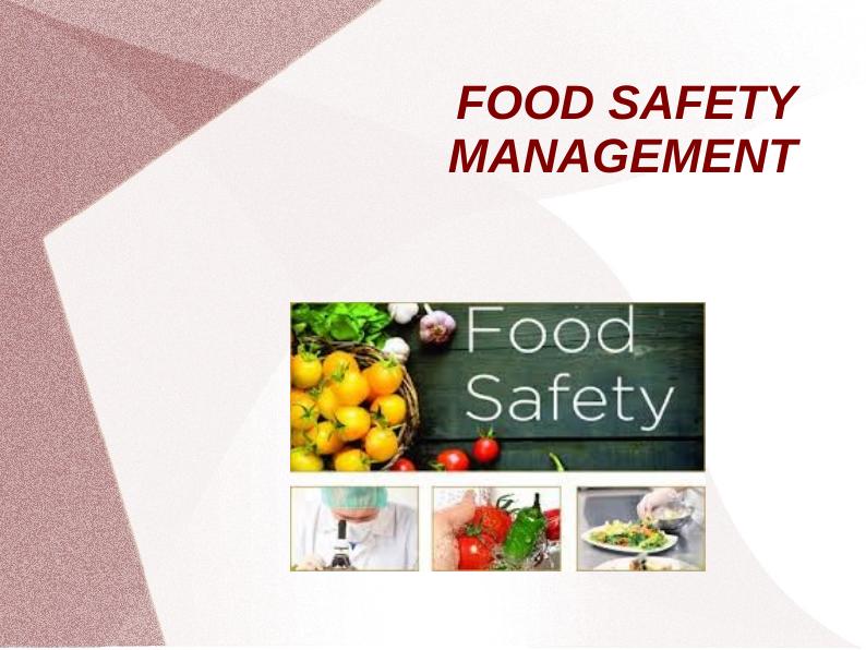 Food Safety Management Desklib