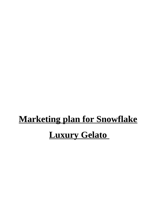 Marketing Plan for Snowflake Luxury Gelato_1