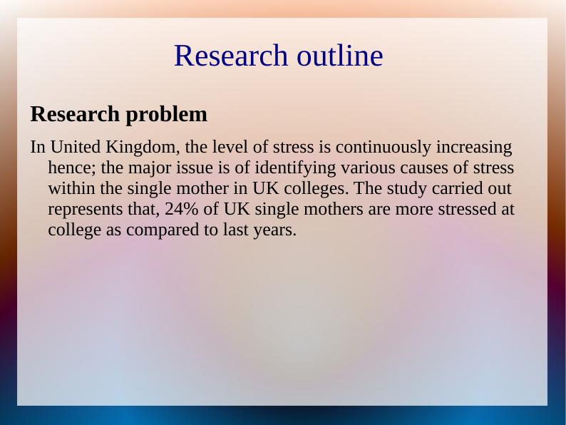 Impact of the stress among single mother in college in the UK_2