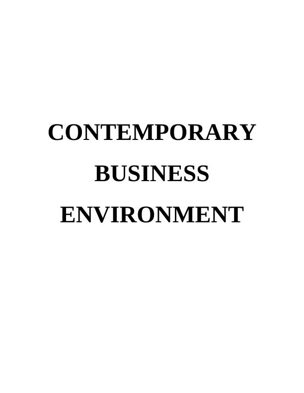 Contemporary Business Environment_1