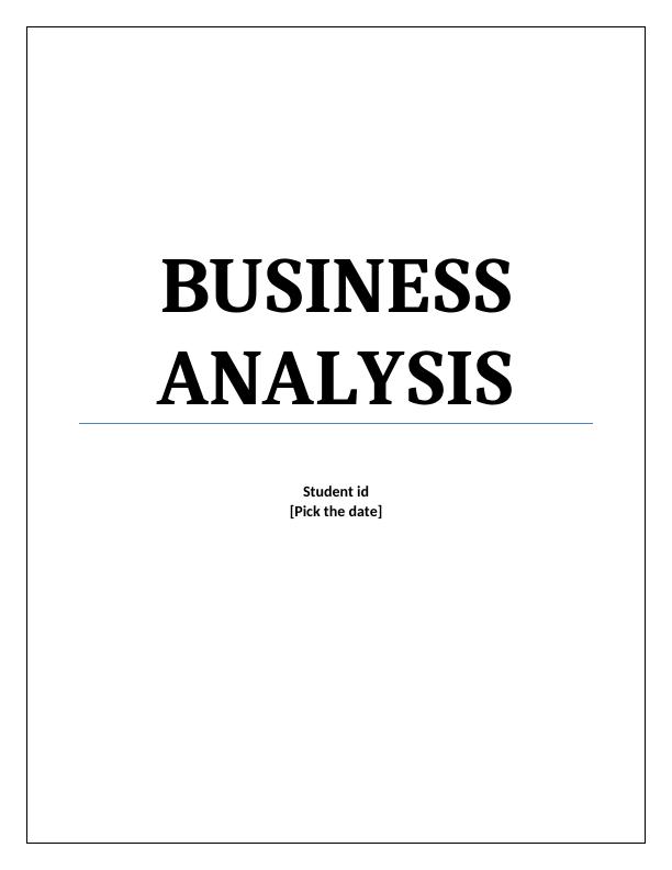 Document on Business Analysis_1