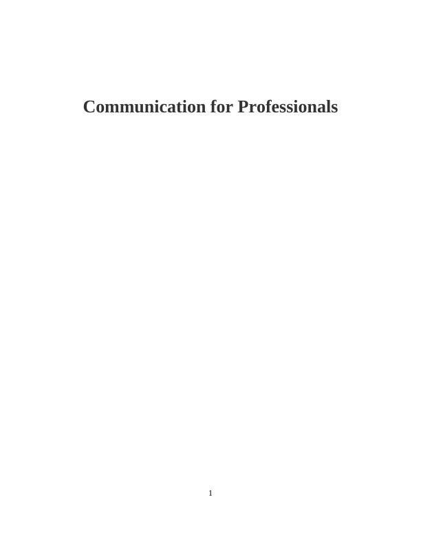 Professional Communication: Importance and Strategies_1