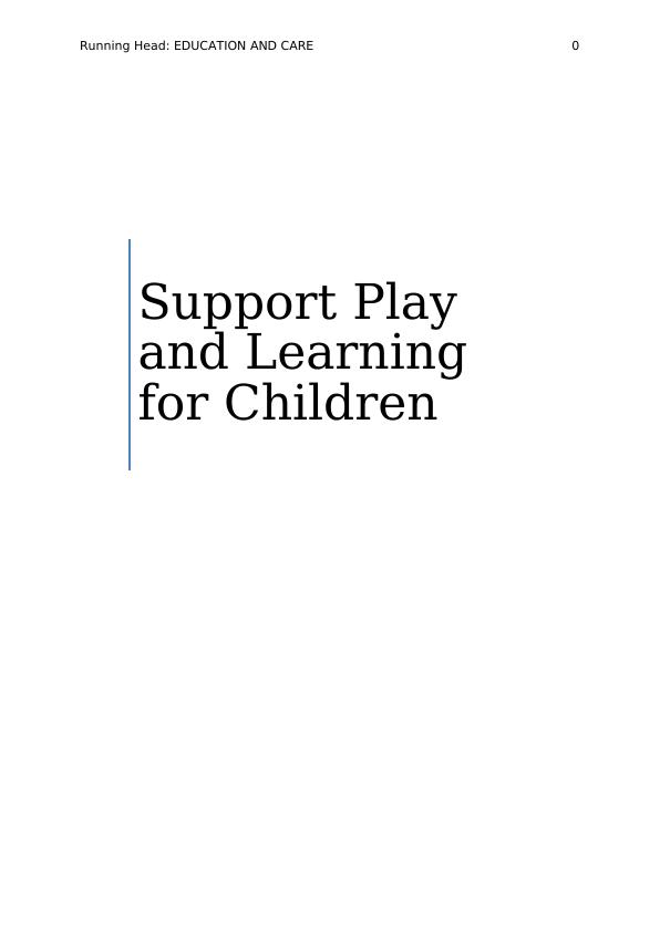 Support Play and Learning for Children_1