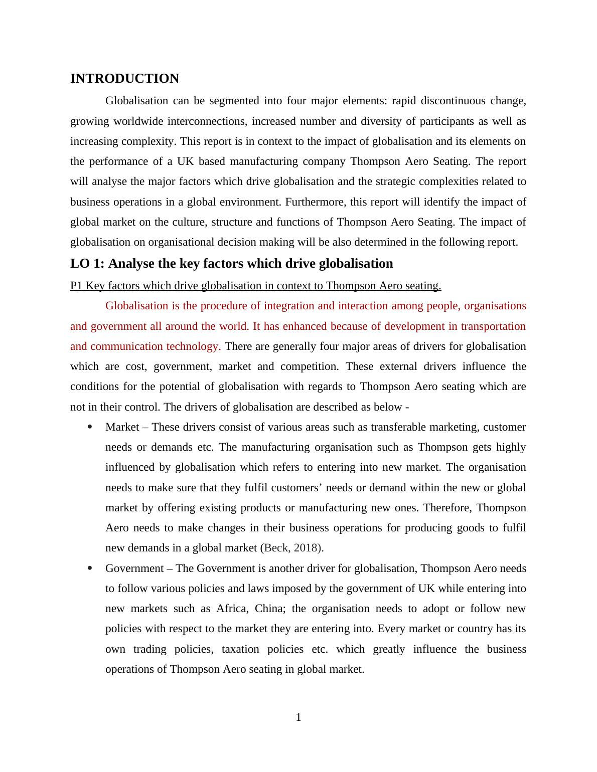 Drivers and Challenges for Globalisation Essay_3