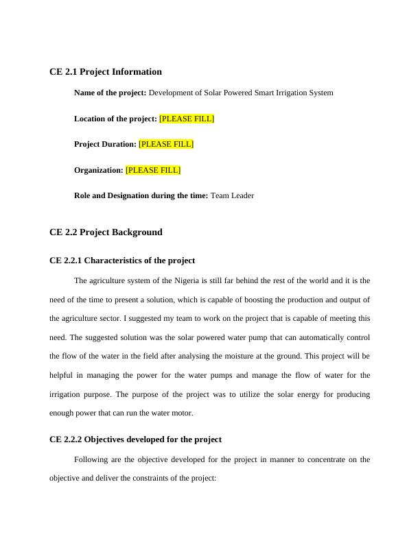 Competency Demonstration Report Sample Assignment_2
