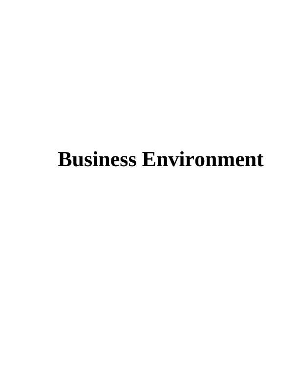 Business Environment Assignment-Tesco_1