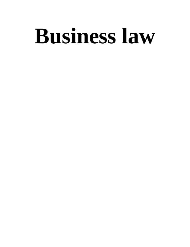 Business Law Assignment (Solved)_1