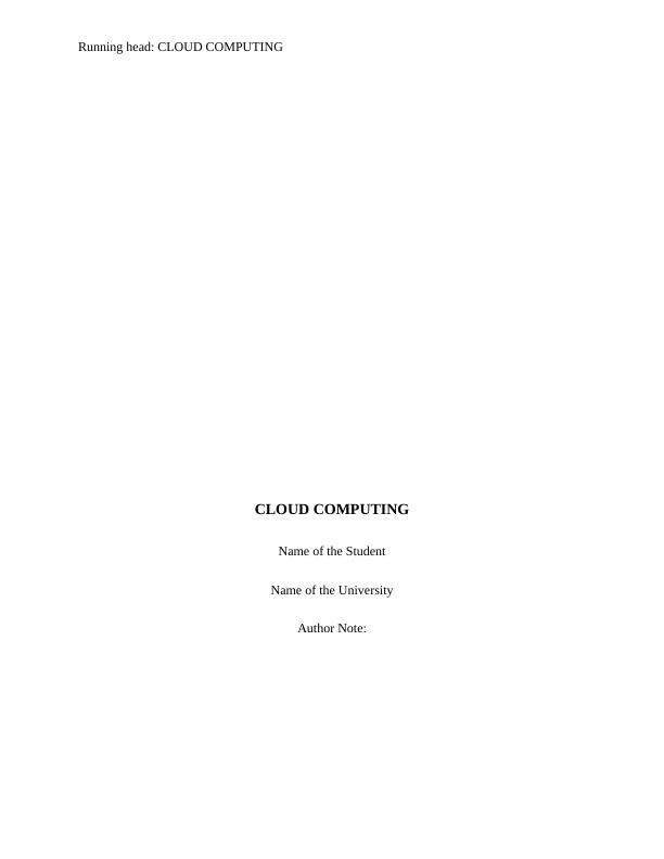 Report On Cloud Computing 2022_1